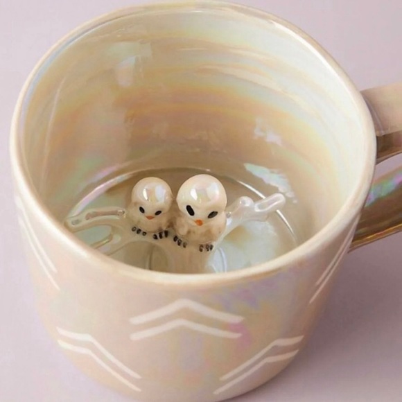 RARE Anthropologie Snowbound Owl Mug